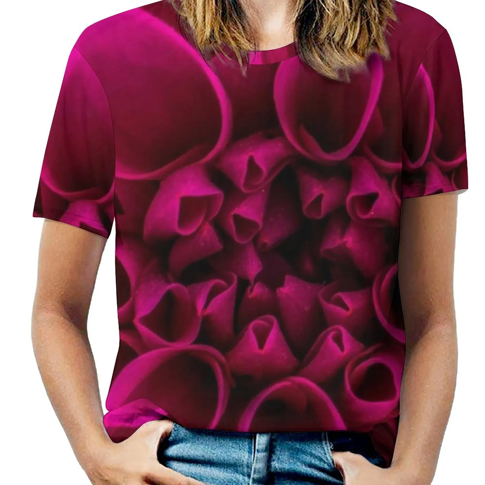 Розовая женская футболка Alotta весенне-летние футболки с принтом различные стили