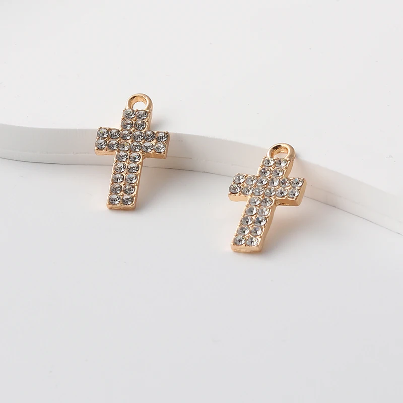 

10pcs Crosses Charms Gold Color Pendants Religious For Making Necklace Earring Key Chains Handmade DIY Jewelry Findings