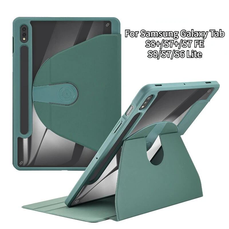 

Умный чехол с поворотом на 360 градусов для Samsung Galaxy Tab S8 Plus S7 FE Plus A8 S8 S7 S6 Lite 2022 с футляром и держателем для карандашей
