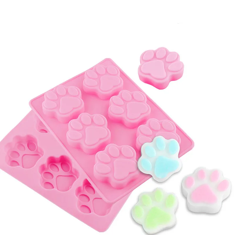 

3D Dog Footprint Cake Decor Mold Silicone Baking Molds Soap Making Mold DIY Cookies Chocolate Biscuits Mold Bakeware Baking Tool