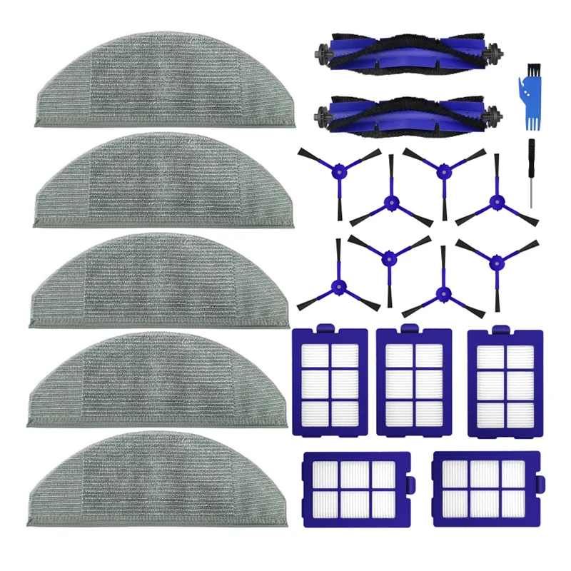

Запчасти для пылесоса Eufy Robovac X8, гибридная основная боковая щетка, фильтр НЕРА, Швабра, тканевая запчасть