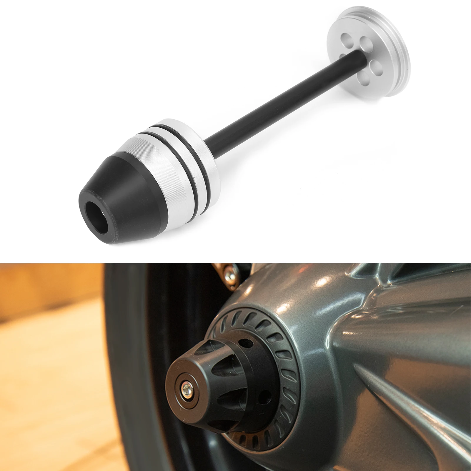 Замена защитной накладки ползунка оси вилки заднего колеса на R1200GS ADV R1250GS Chrome