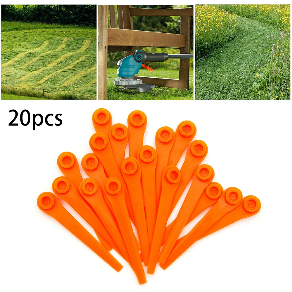 

20Pcs Plastic Grass Trimmer Blades Replacement For 9823 9825 9820 9821 9828 9829 8840 8841 Garden Trimming Lawn Accessories