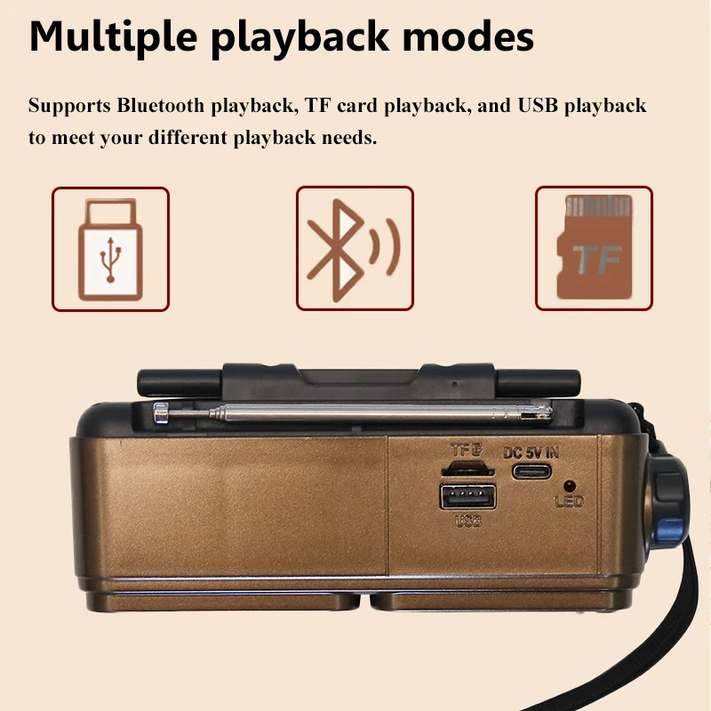 Портативный мини FM-радиоприемник на солнечной батарее беспроводное аварийное