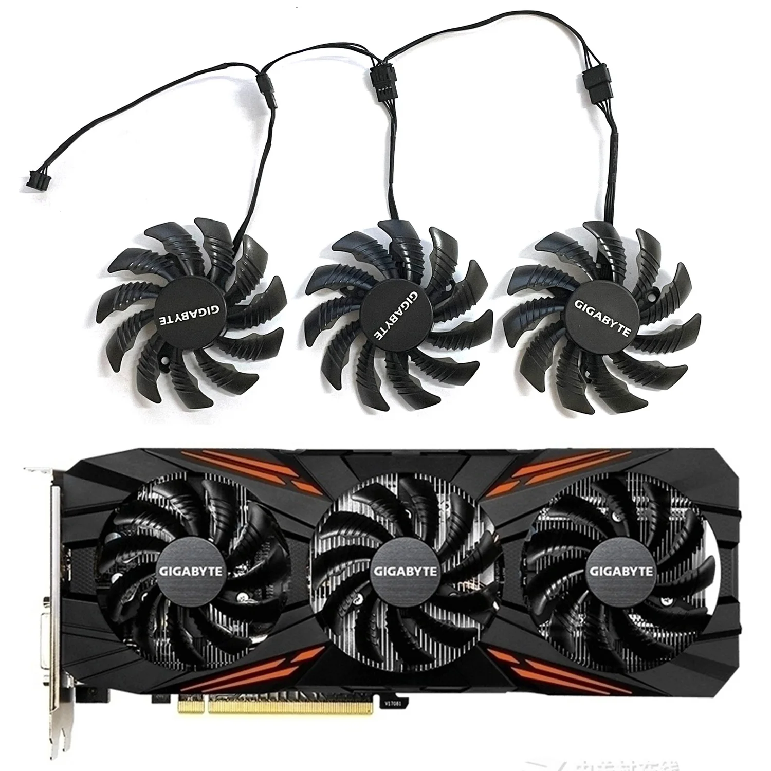 

PLD08010S12H T128010SU 12V 0.35A 4PIN 75MM for Gigabyte Aorus Gtx 1060 1070 Ti 1080 Ti G1 Gaming GV-N98T Gtx 980 970 960 Ntitanx