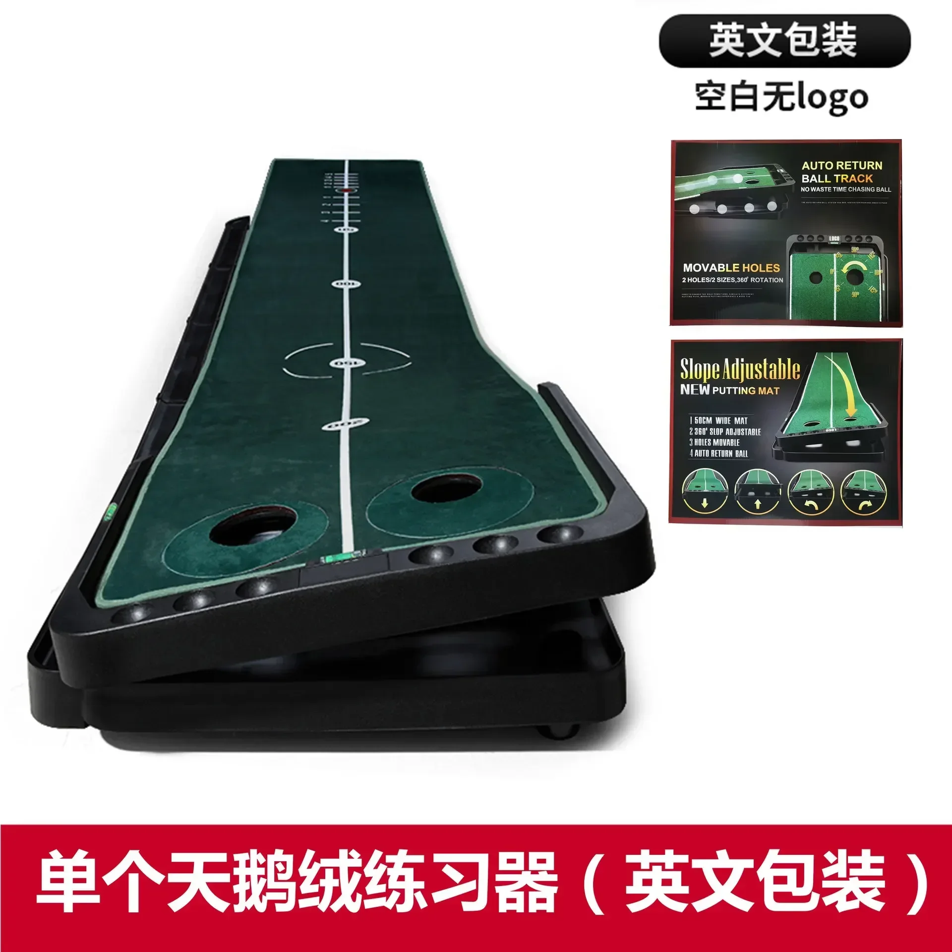 Pgm 3M Коврик для гольфа Golf Pu Tting Trainer Крытый регулируемый зеленый коврик тренировок