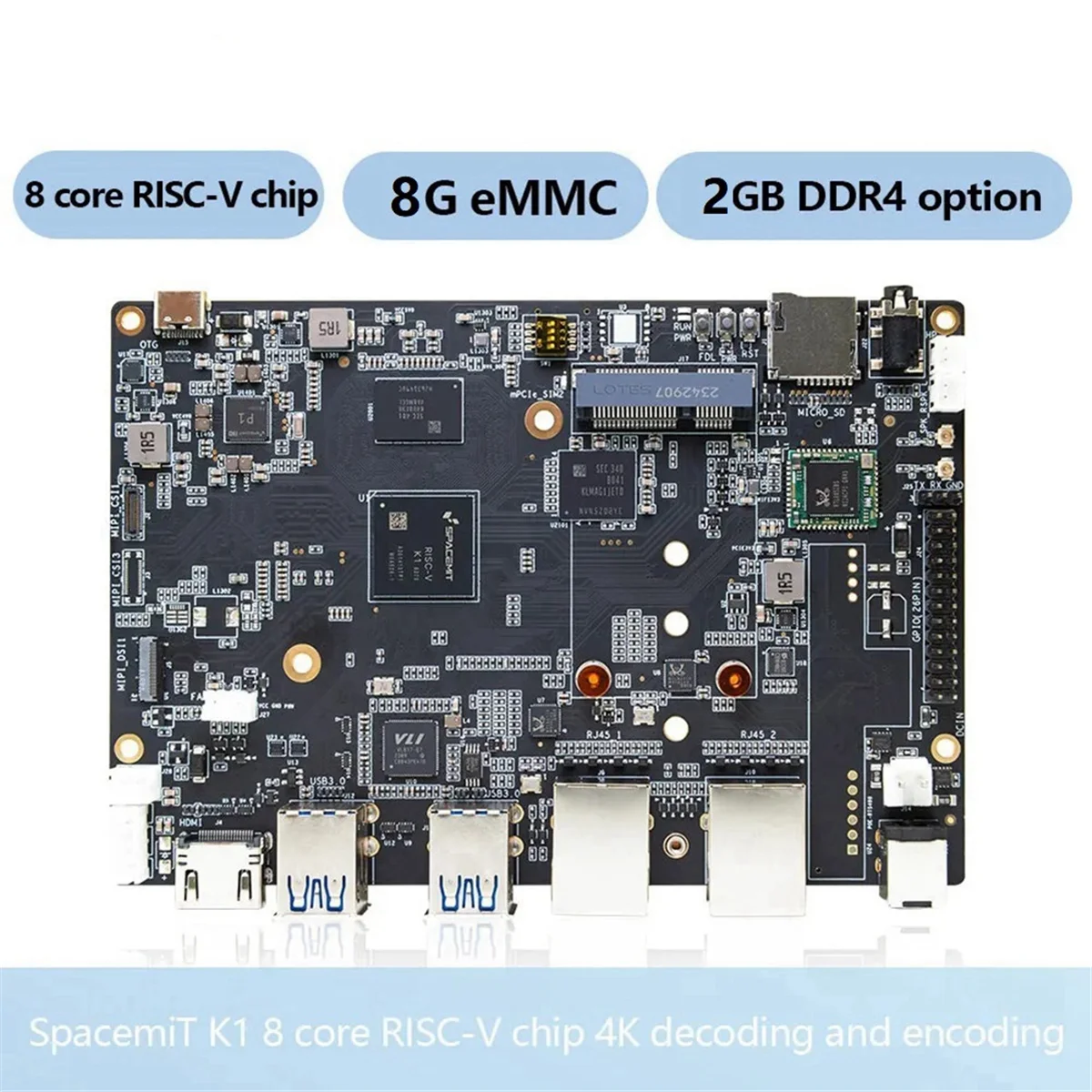 Для Bananapi -F3 макетная плата + Фотосессия вентилятор spacмелитируют K1 8 ядер Φ 2G LPDDR4 8G