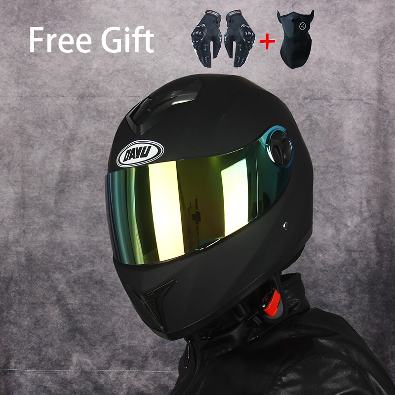 

Dual Lens Motorbike Helmet Double Visors Dirt Bike Helmets 2 Gifts Full Face Motorcycle Helmet S M L XL Neutral