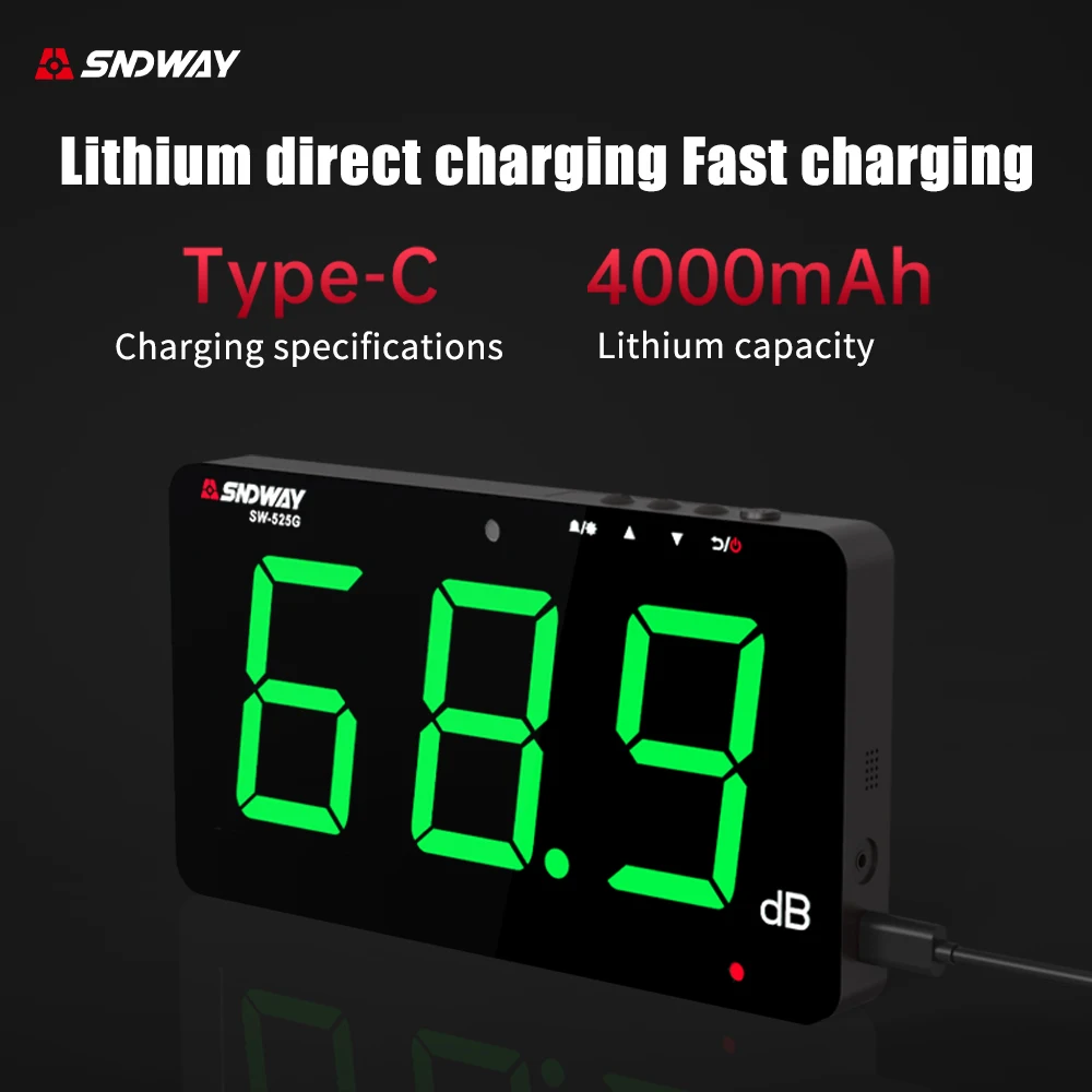 SNDWAY SW-525B 130 дБ настенный портативный измеритель уровня шума и звука с быстрым