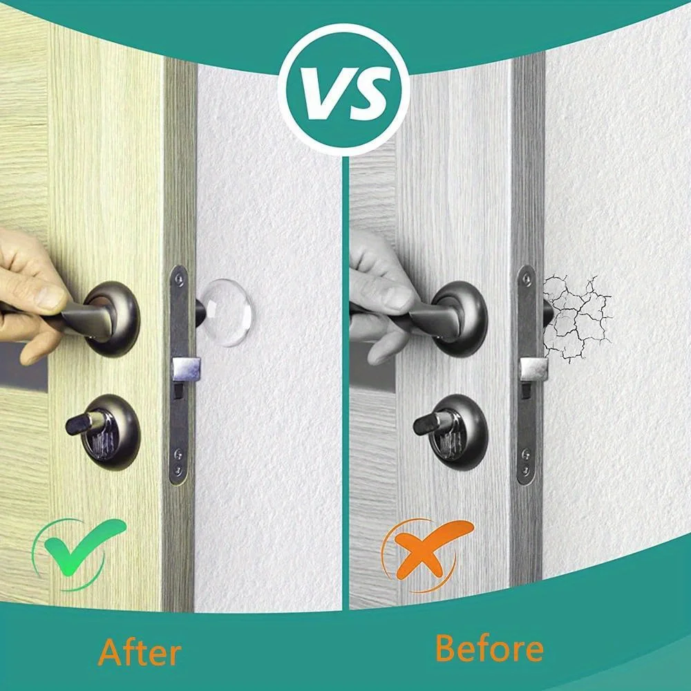 Прозрачные силиконовые накладки на дверную ручку 6 шт