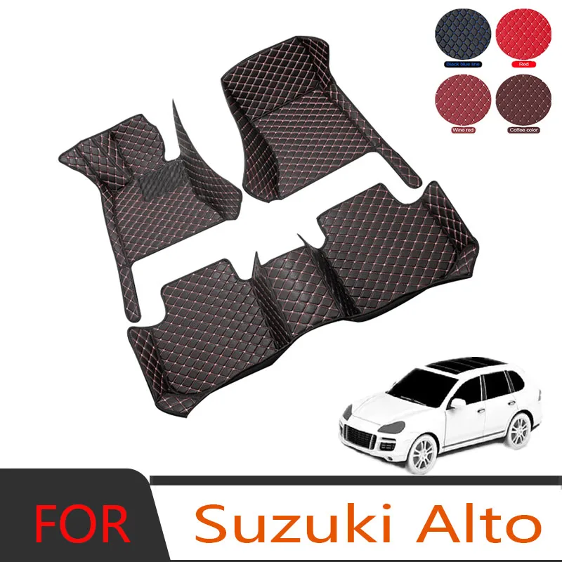 Автомобильный напольный коврик для Suzuki Alto HA36S 2015-2021 с защитой от грязи кожаный
