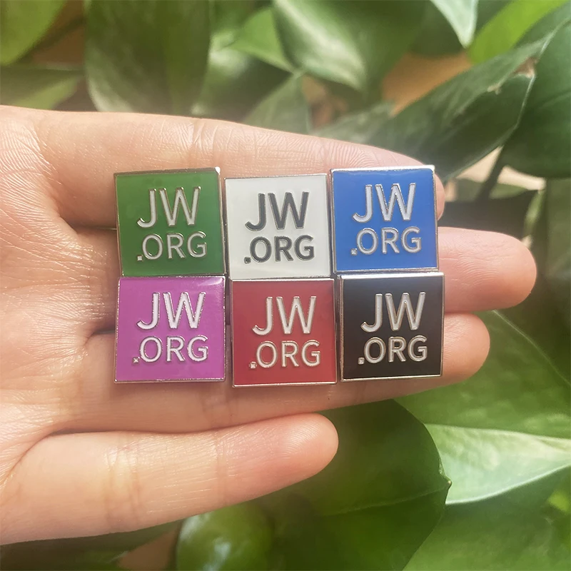 JW. ORG мягкие эмалевые булавки квадраты простой рисунок брошь заводская цена