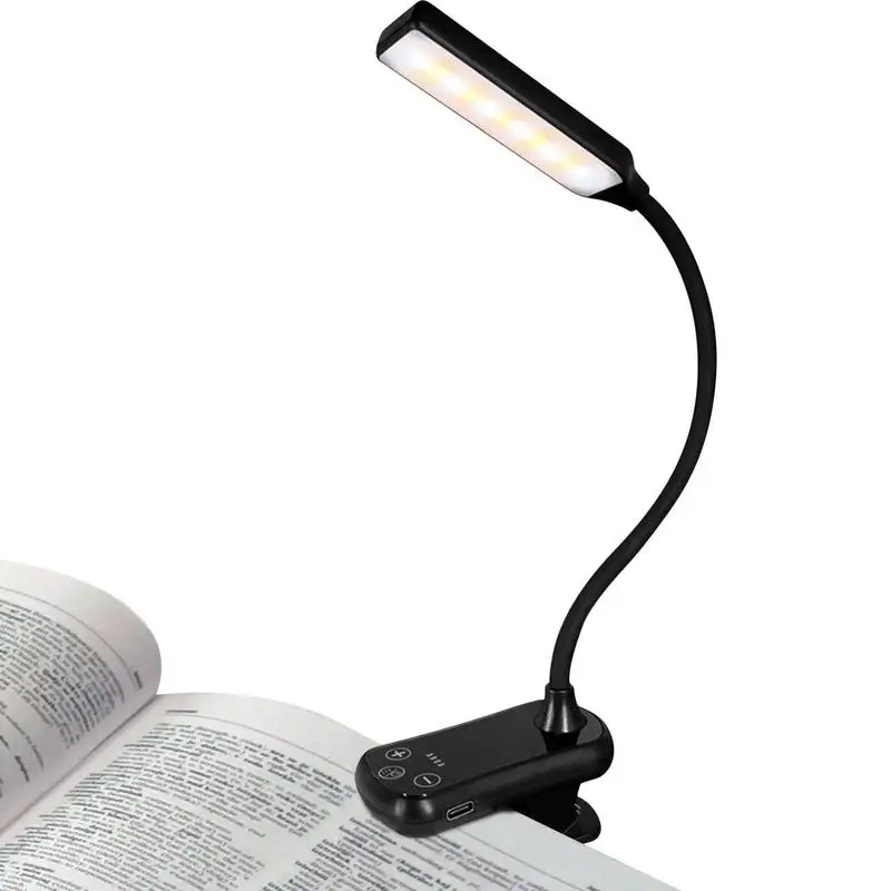 

Reading Lights For Books LED Reading Book Light Portable And Rechargeable Book Light With Clamp LED Light For Travel Book Lovers