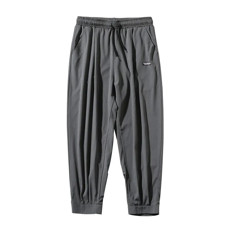 

Casual Pants Men's Streetwear Drawstring Trousers Spring Summer Thin Breathable Cool Pocket Soft Overalls MA339