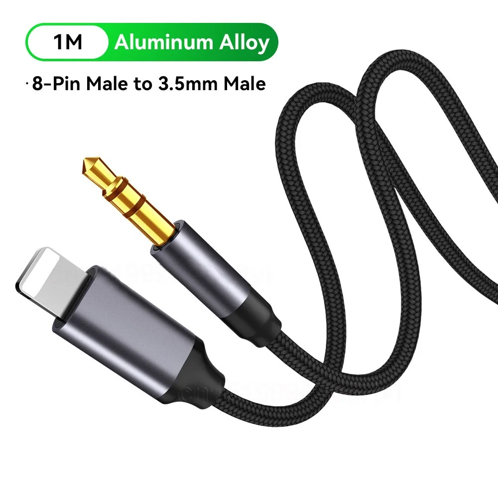 

Aux Extension Cable for iPhone 13 12 11 Pro XS XR Car Speaker Headphone Adapter Audio Splitter Cable for iOS 14 Above