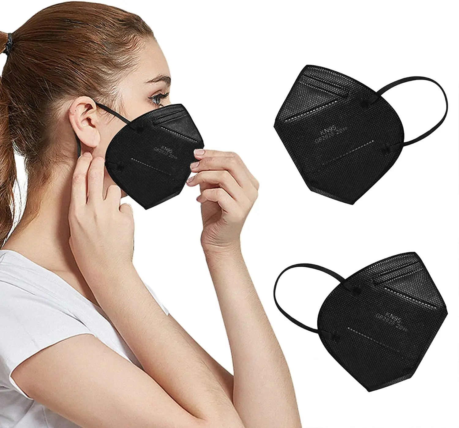 

Adult 10 pcs Black Halloween Cosplay Mask Mouth Cover Mask Reusable Breathable For Outdoor Working masque en tissu