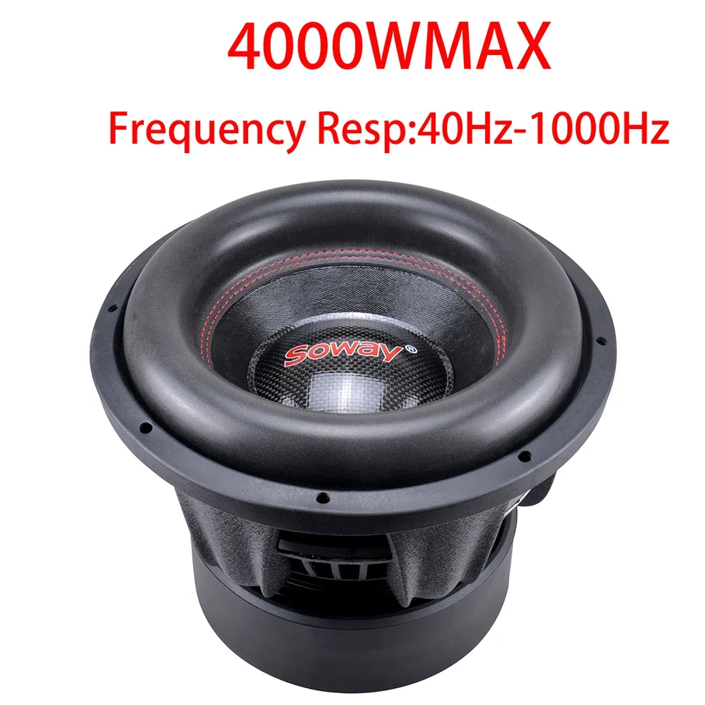 

1pcs 12 Inch Bass Speaker 4000W Car Audio Subwoofer DIY Modification HIFI Stereo Foam Edge Home Theater Loudspeak 40Hz-1000Hz