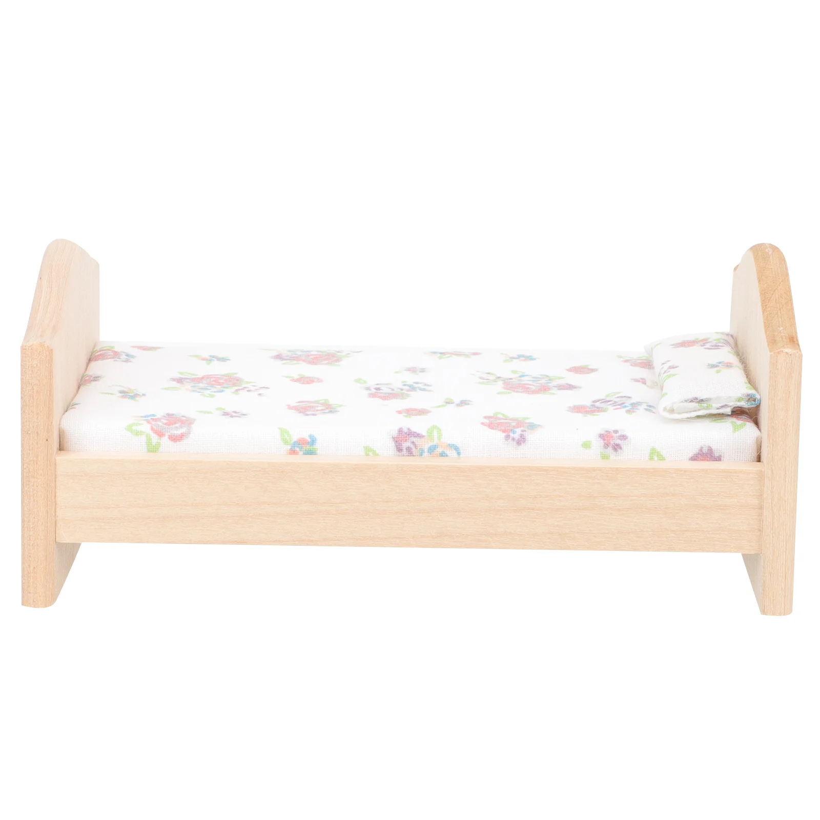 

Mini House Furniture Wooden Mini Bed Miniature Bed Toy 1:12 Mini House Bed