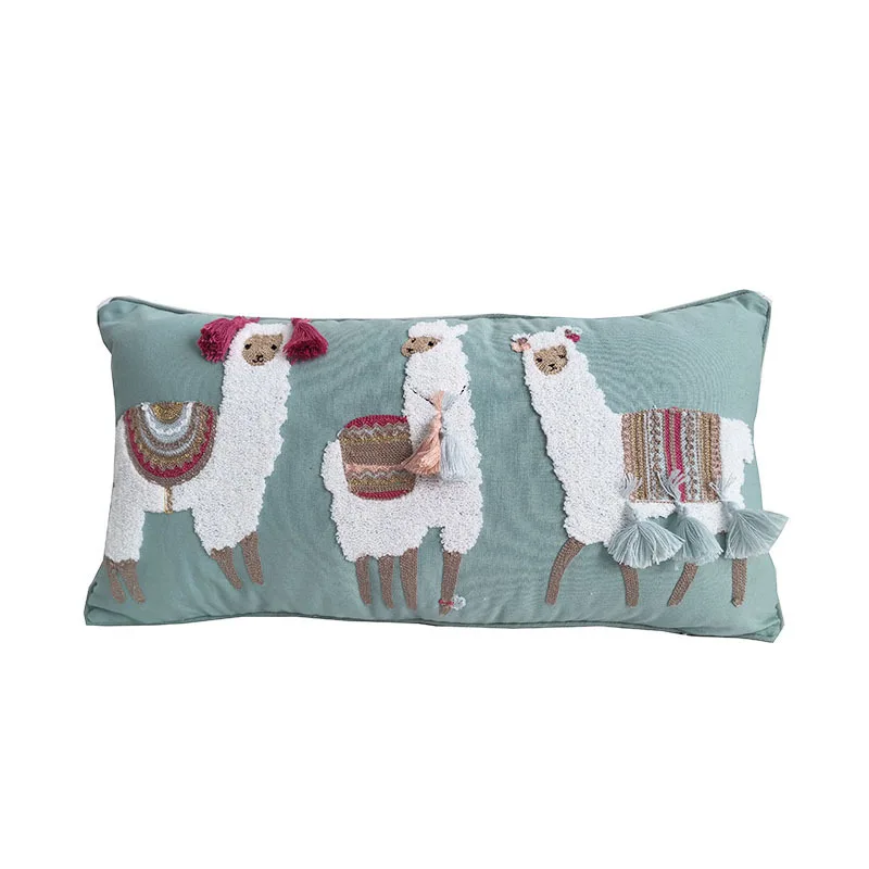 Декоративная подушка BUNNY FiFi хлопковая с вышивкой 30x60 см