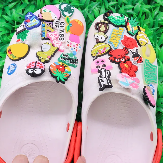 1Pcs PVC Dinosaur Monkey Cupcake Taco Flower Shoe Charms Accessories Children Shoe Button Fit DIY Croc Jibz X-mas Present 4