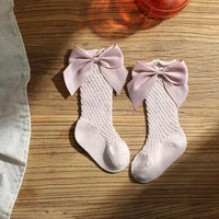0 5t children baby girls solid bow knot socks breathable mesh soft infant toddler newborn summer socks accessories