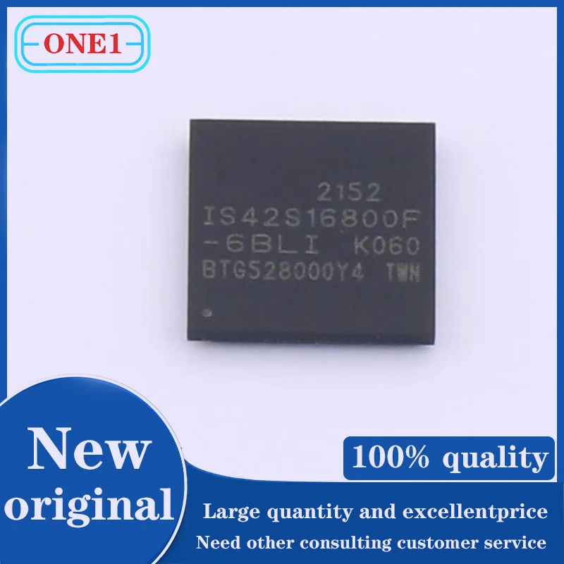 

1PCS/lot Chip New original IS42S16800F-6BLI IC DRAM 128MBIT PARALLEL 54TFBGA
