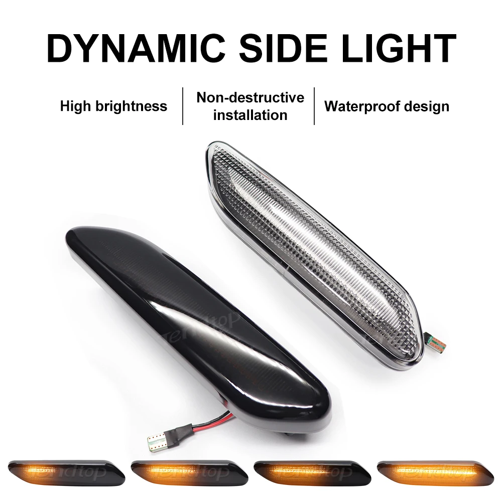 

Светодиодная полоса Авто мигасветильник Сигнал Поворота Боковой габаритный фонарь автостайлинг для Mini Cooper R60 Countryman R61 Paceman 2012-2017