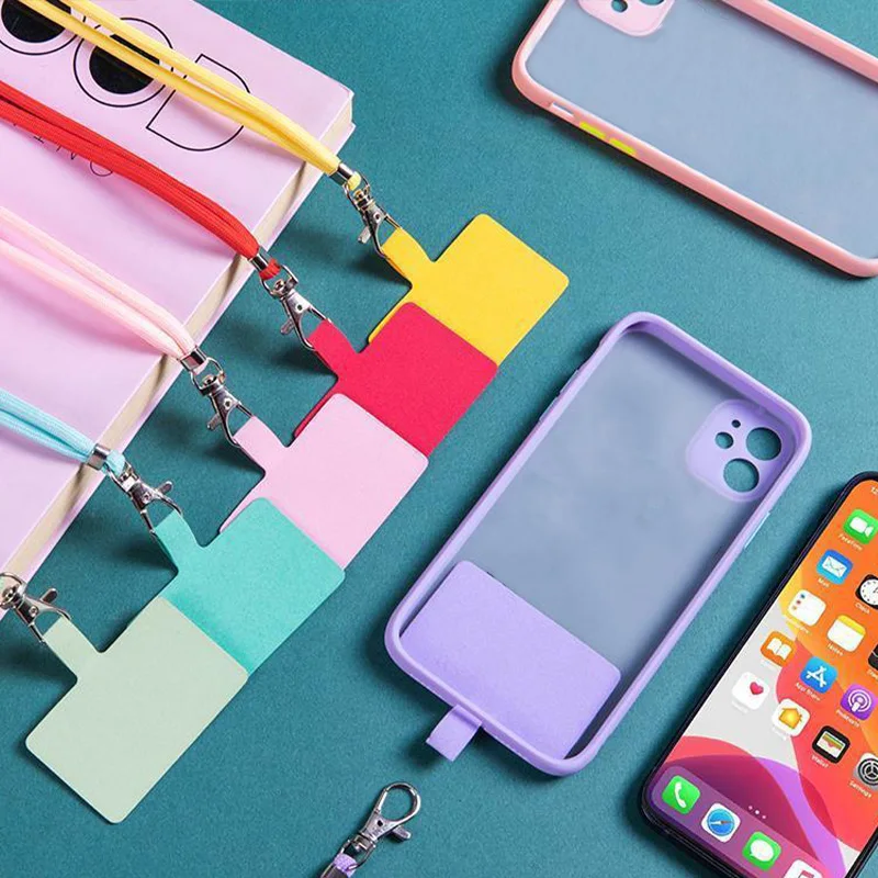 

Universal Phone Lanyards Mobile Phone Strap Lanyard With Card Cover Nylon Phone Rope Hanging Cord Adjustable Soft Phone Accessor