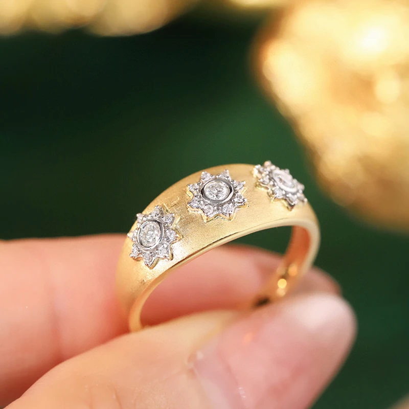 Aazuo роскошные оригинальные ювелирные изделия 18K ТВЕРДОЕ желтое золото реальные