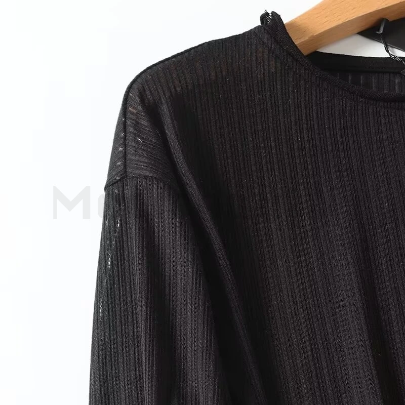 Женская трикотажная футболка однотонная Повседневная Свободная с круглым