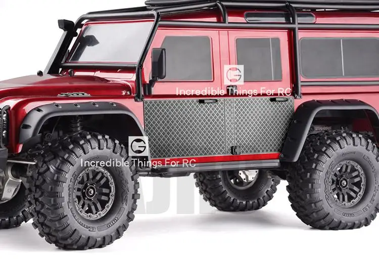 Фото Trx4 Metal Skid Rc Автомобильный багажник Боковая дверь Люк Накладка Защита 1/10 Trx-4 Запчасти Defender №4