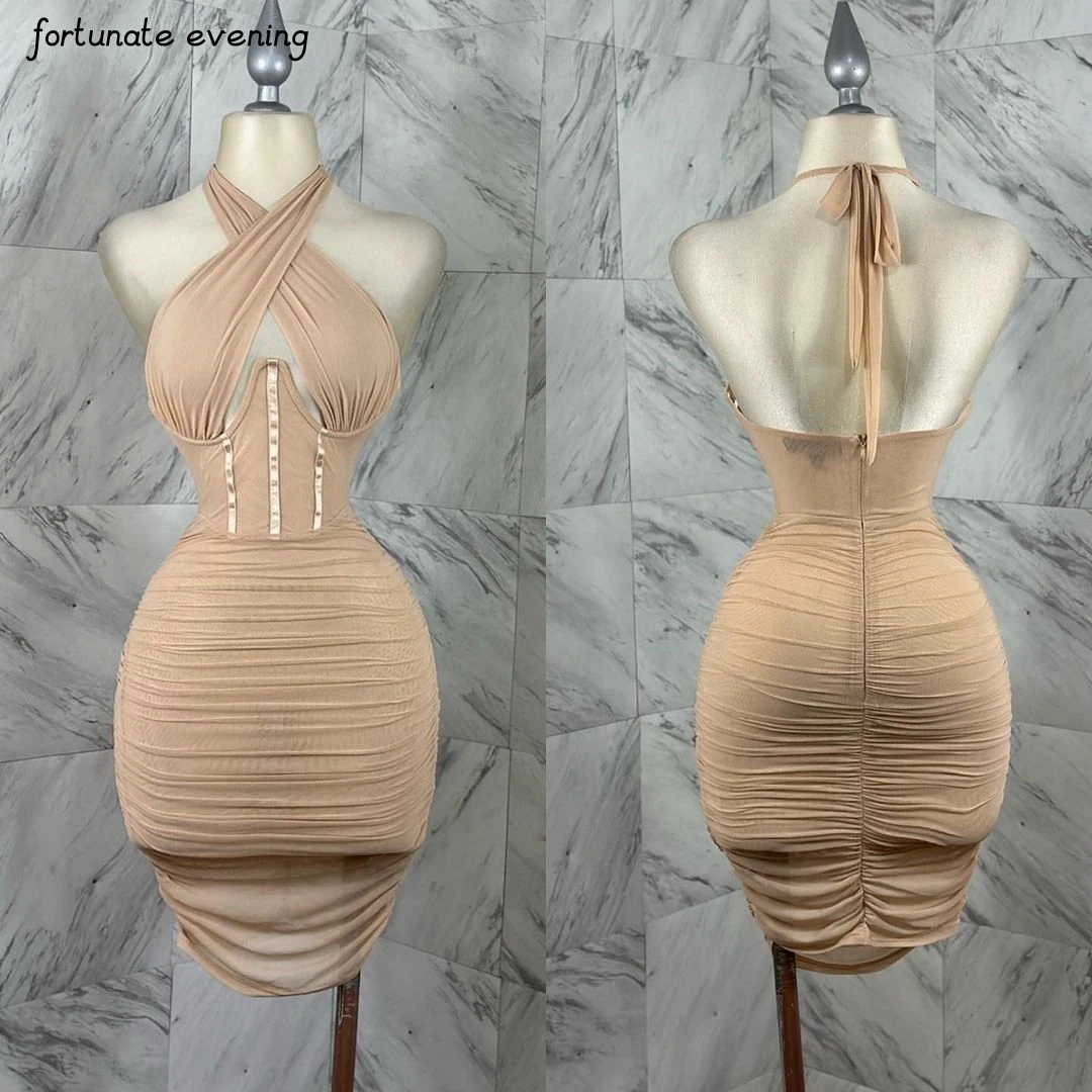 

Fortunate вечерние коктейльные платья для выпускного вечера с короткими оборками