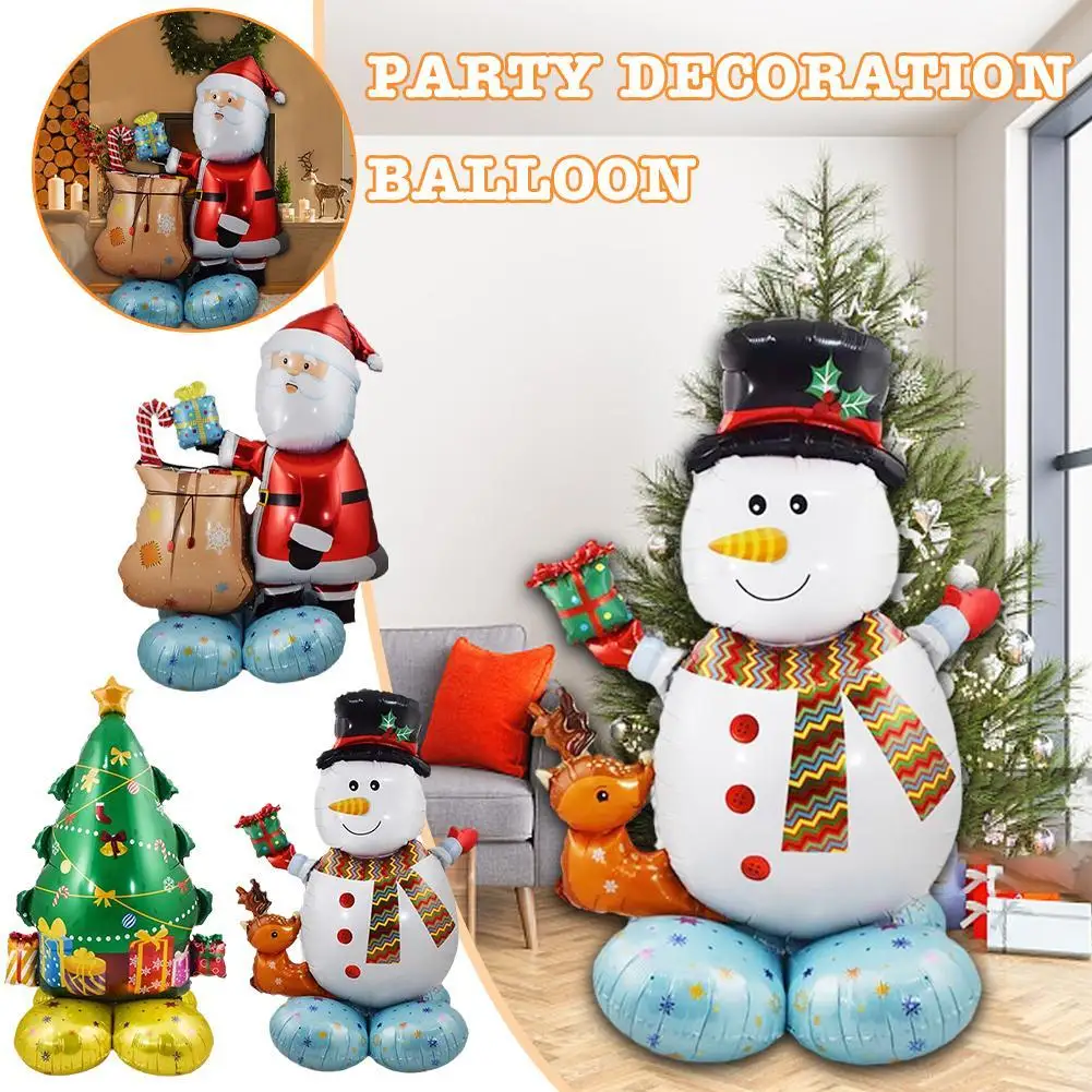 

Christmas Foil Balloons Santa Claus Balloon Standding Balloon Christmas Gift Santa Balloon Xmas Party Supplies Home Decortion