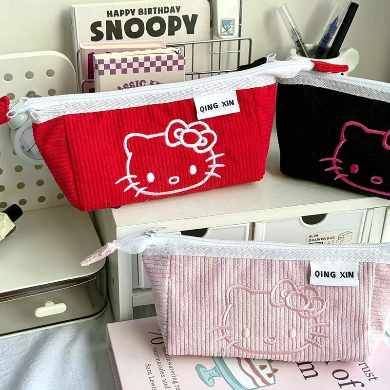 Kawaii чехол для ручки Hello Kitty Sanrio KT Cat косметичка большая вместительная сумка ручек