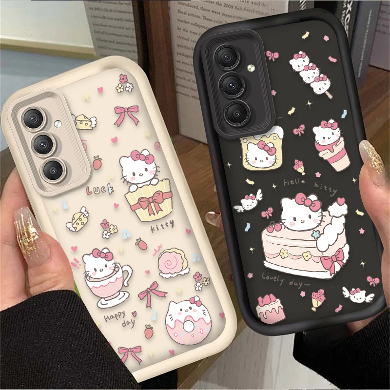 Sanrio Hello Kitty Торт мягкий чехол для телефона Samsung Galaxy A55 5G A35 A25 A15 A05 A05S A24 A13 A23 A12 A22 A32 A52