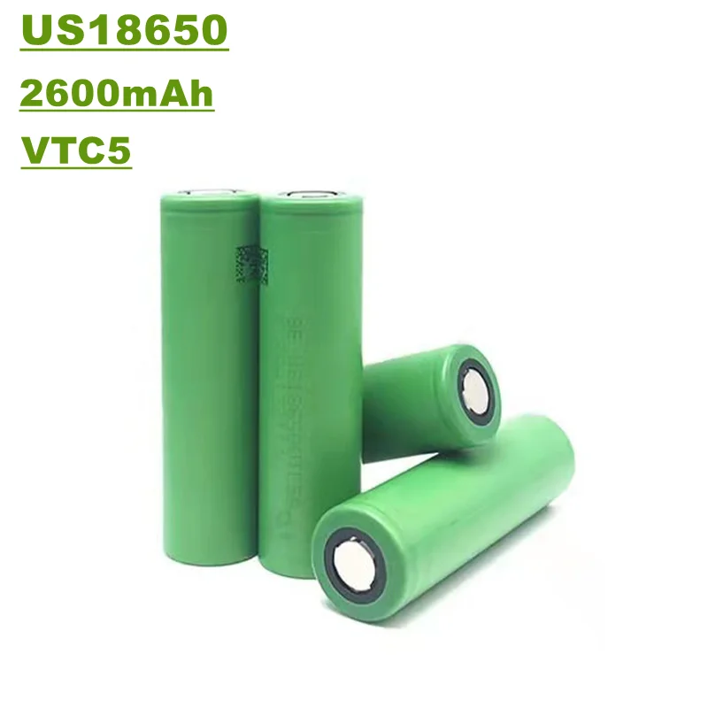 

18650 lithium ion rechargeable battery,vtc5,3.7V,2600mAh,30A discharge, suitable for flashlight tools, electric tools, UAVs, etc