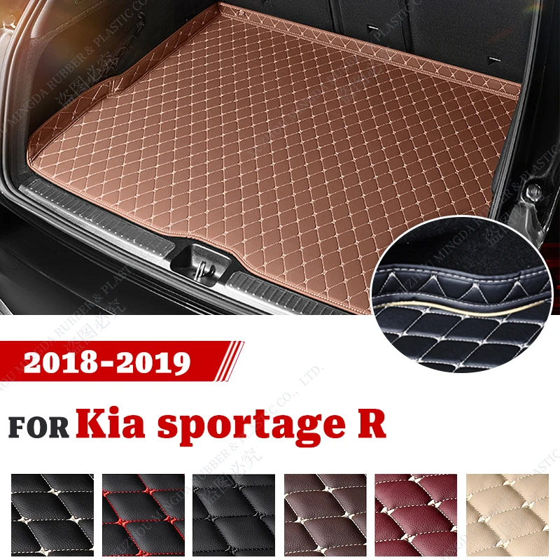 

Wearing-Resistant PU Leather Car Trunk Mat For Kia Sportage R 2018 2019 Custom Car Accessories Auto Interior Decoration