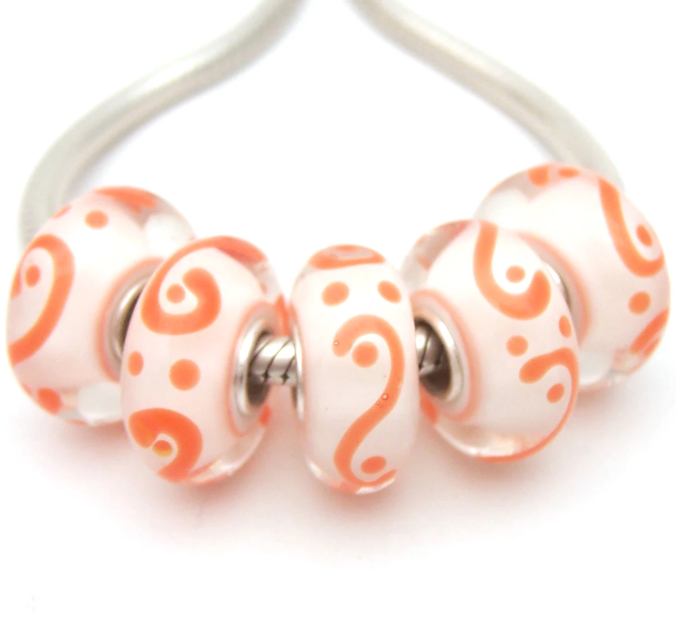 

XHYG07 5X 100% Authenticity S925 Sterling Silver Beads Murano Glass beads Fit European Charms Bracelet diy jewelry Lampwork