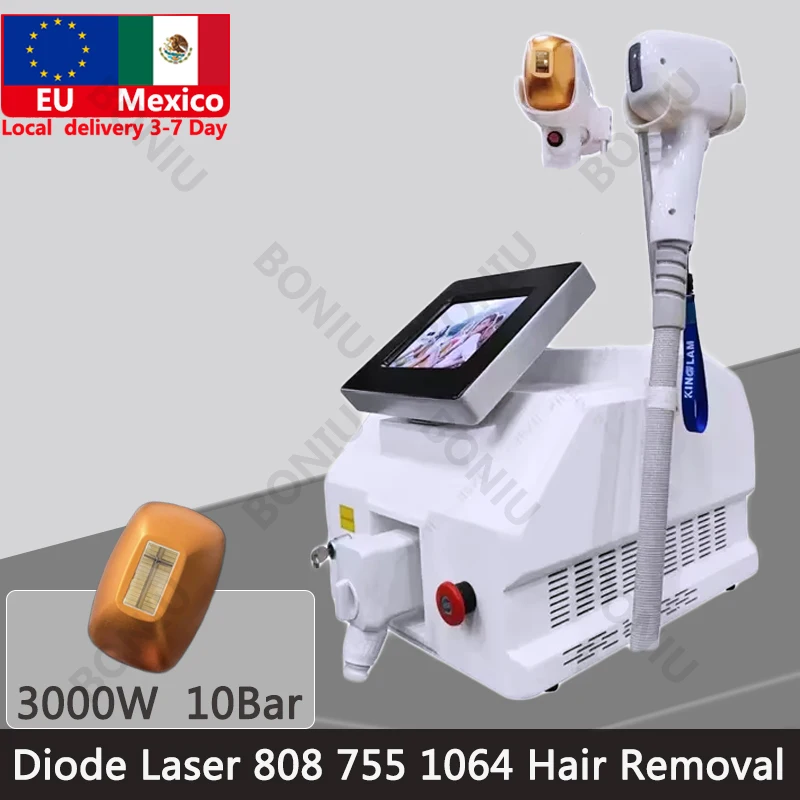 Местная доставка 5000 Вт 3 волны постоянный диод ледяной титановый лазерный