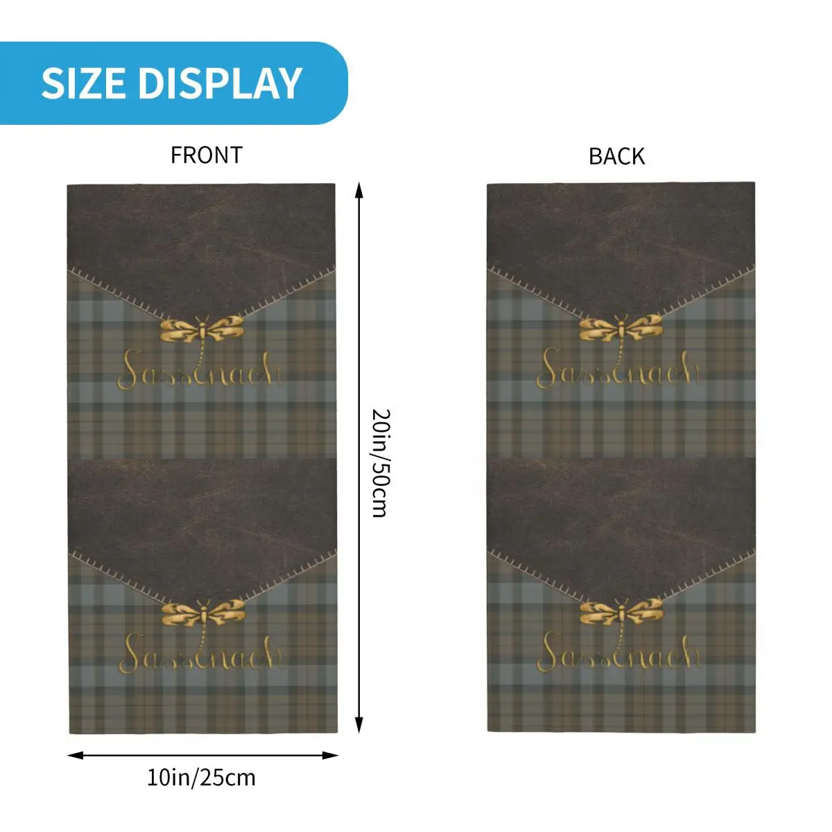 Кожаный и клетчатый шарф с рисунком стрекозы в ассортименте мужской женский