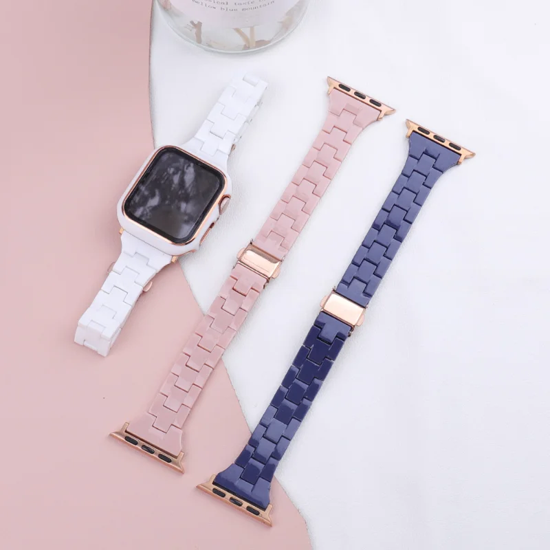 

Ремешок из смолы и закаленное стекло для Apple Watch band 44 мм 45 мм 42 мм 40 мм 38 мм, браслет correa для iwatch 7 6 se series 5 4 3