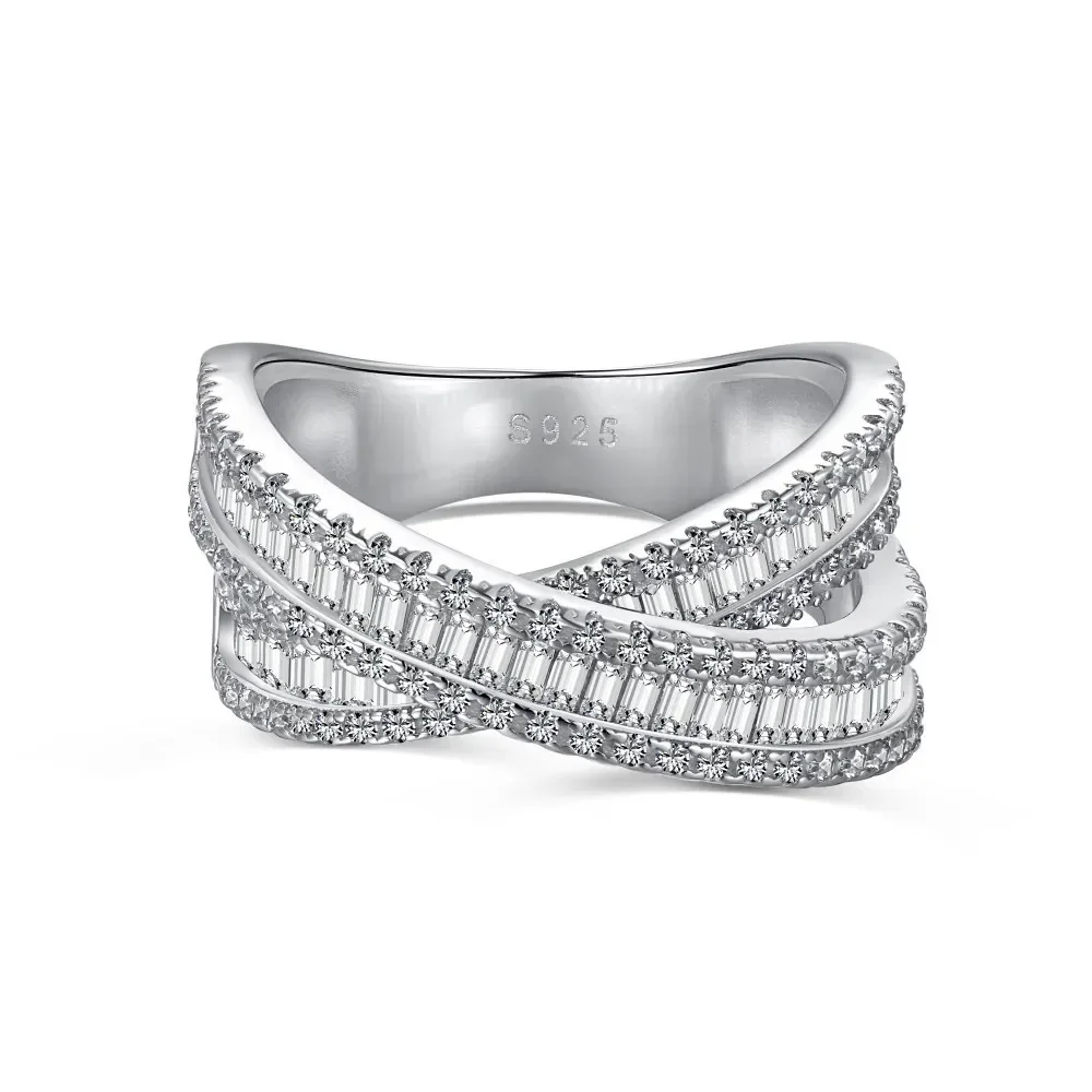 

2023 New S925 Sterling Silver Women's Closed Ring with Diamond Full Zircon Design and Versatile Women's Handicrafts