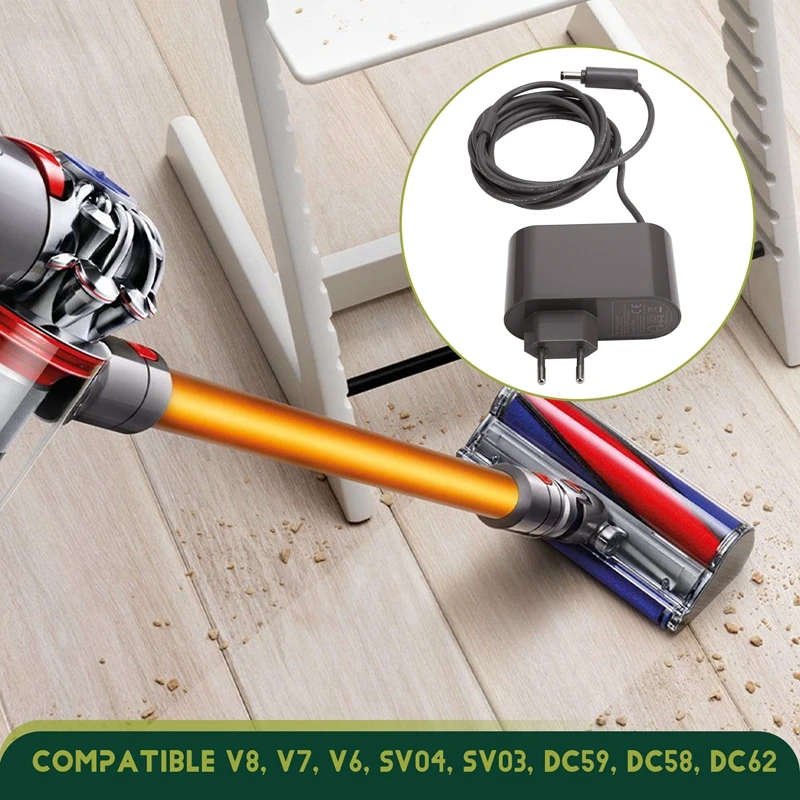 Replacement Charger For Dyson V6 V7 V8 DC58 DC59 Cordless Vacuum Cleaner Power Suppy Adapter 26.1V 780Ma Eu Plug