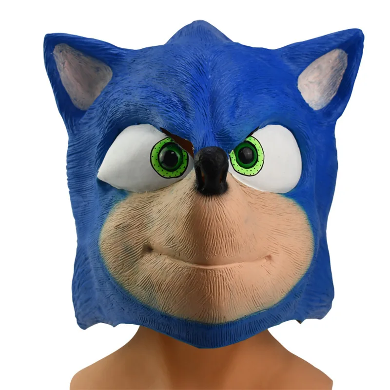 2022 New Blue Cosmask Halloween Sonic Mask Adult Party Costume Mask Horror Carnival Cosplay Party Props Boy Girl Birthday Gift