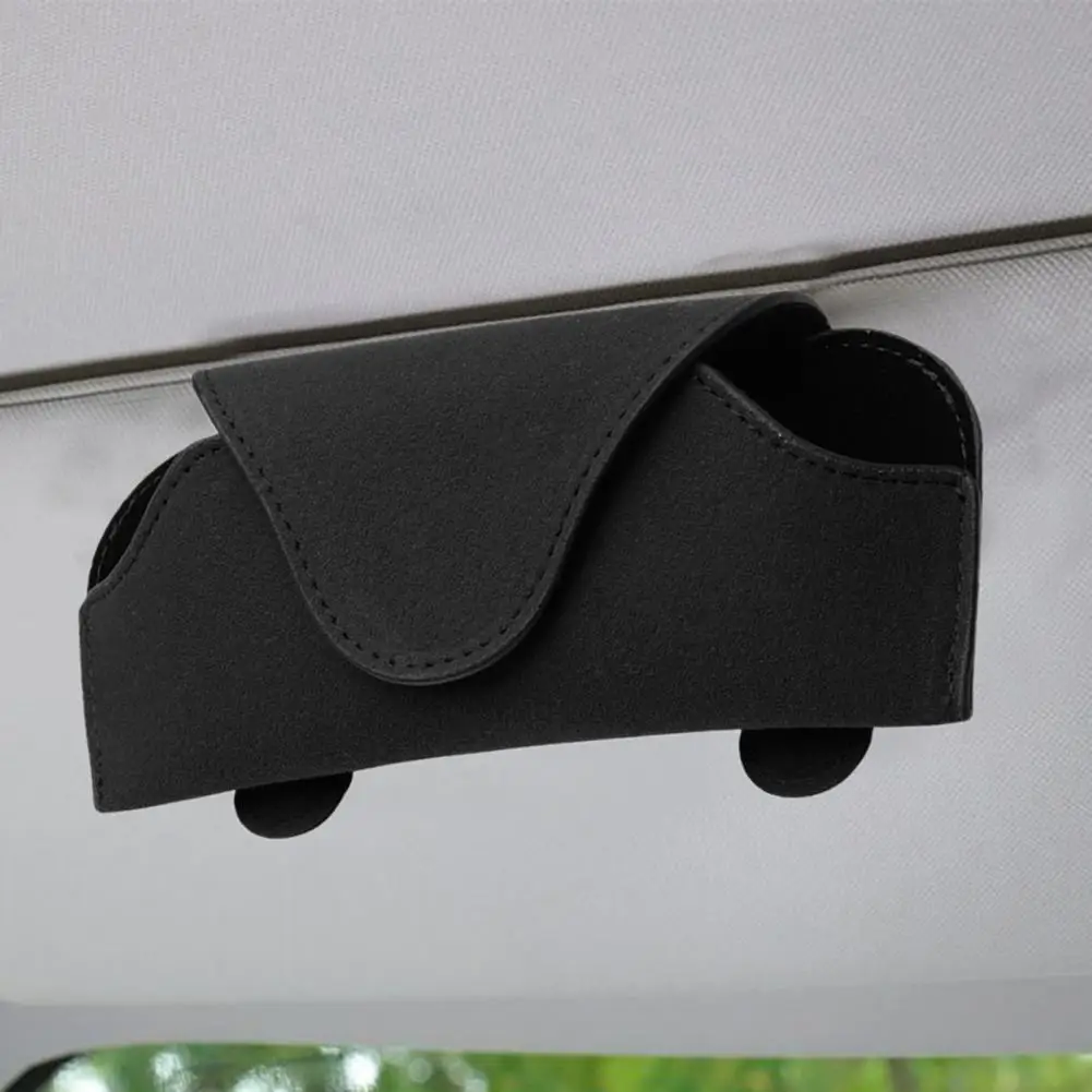 

Excellent Shockproof Portable Car Visor Eyeglasses Protective Bag Easy to Install Car Glasses Holder Vehicle Supplies