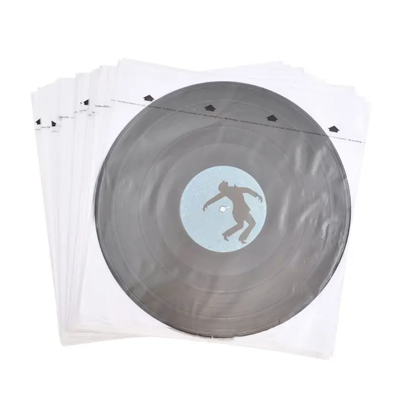 

20 Packs Hdpe Film +Rice Paper Inner Bag Sleeves Dustproof Wraps Decal Skin for 12 Inches Vinyl Record Accessories Drop Shipping