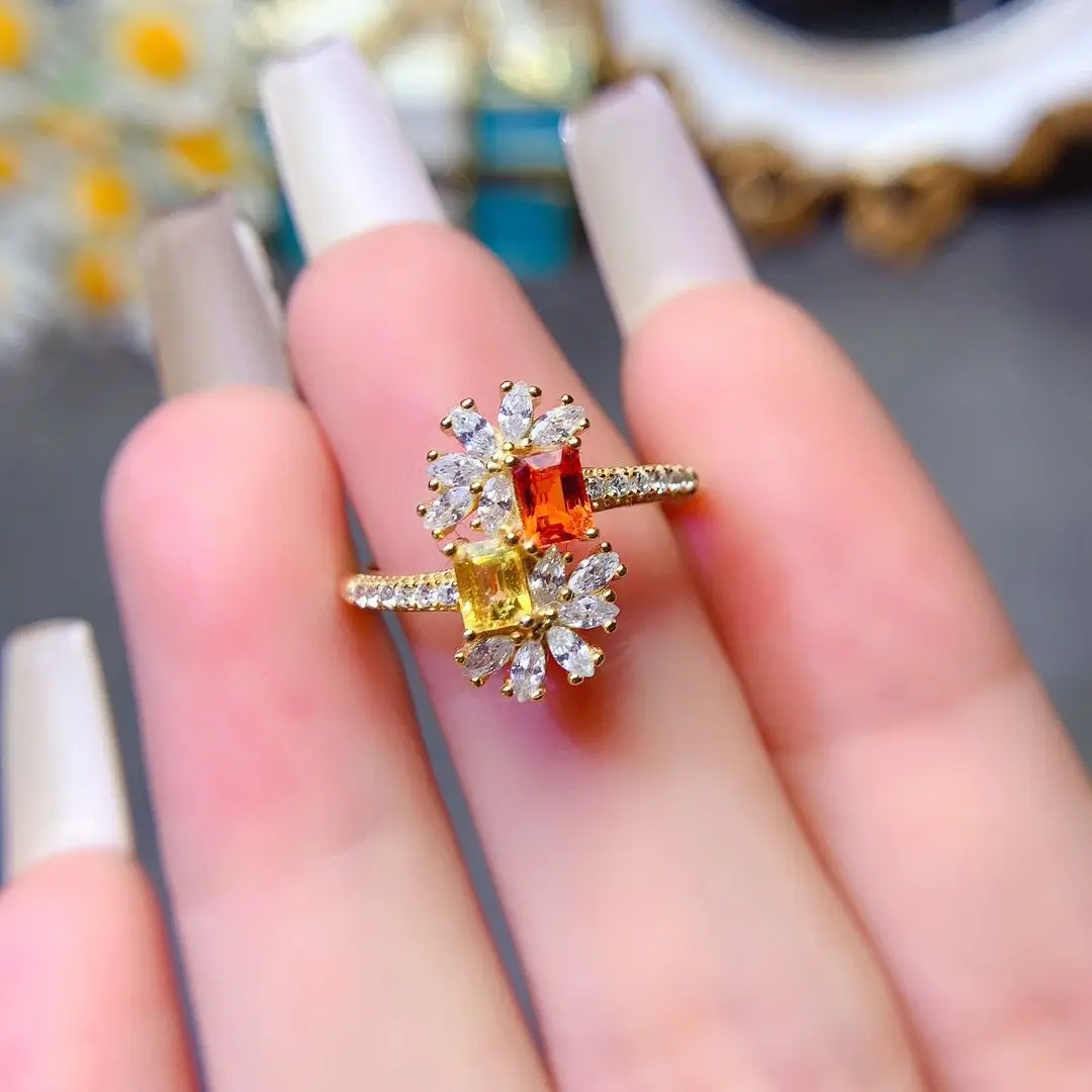 Бестселлер ZECAA с сапфиром ювелирное кольцо натуральным цветным сапфировым