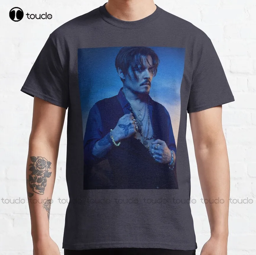 

Wallpaper Johnny Depp Art Classic T-Shirt Johnny Depp Fashion Creative Leisure Funny T Shirts Fashion Tshirt Summer