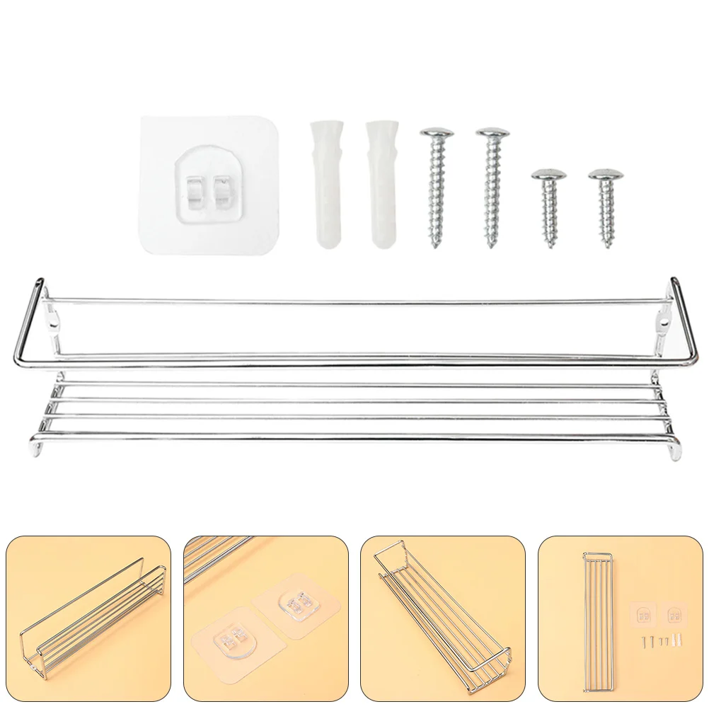 

Seasoning Wall Rack Organizer Kitchen Mount Stand Holder Jars Shelf Mounted Bracket