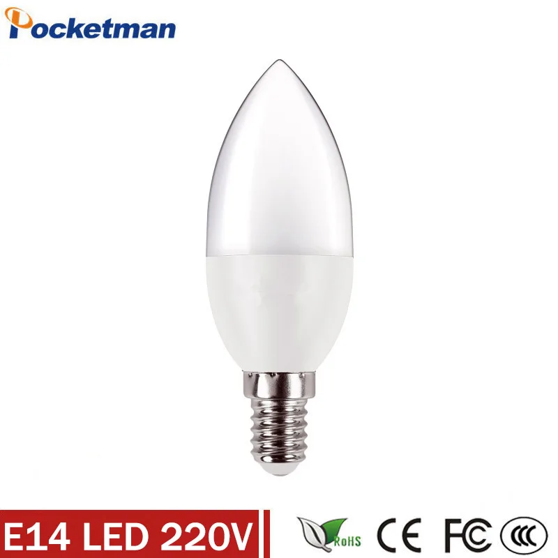 

LED Candle Bulb SMD2835 AC220-240V Warm White/Cold White Energy Saving Candle Light Bulbs Lamp 1 Pc